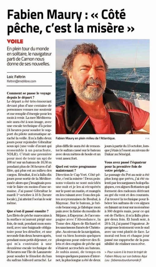 Article du 02/11/2024 paru dans le Midi Libre